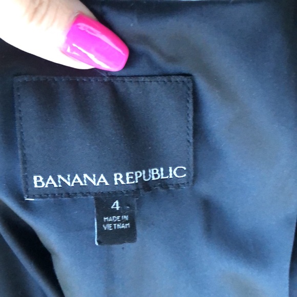 Banana REPUBLIC Navy Blue Black Collar Blazer - Picture 7 of 8